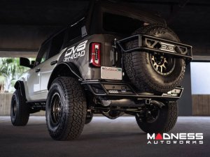 Ford Bronco Rear License Plate Relocation Bracket - Factory Tire Carrier - DV8 Ford Bronco Rear License Plate Relocation Bracket - Factory Tire Carrier - DV8